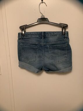 Girls' Light Blue Denim Cuffed Shorts